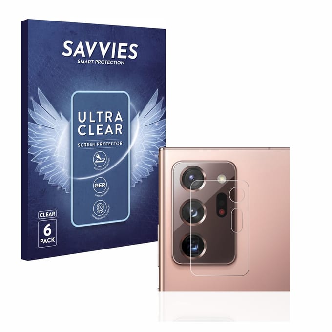 Savvies - Screenprotector voor Samsung Galaxy Note 20 Ultra / 5G (Camera) - Folie Beschermfolie transparant 6 Stuks