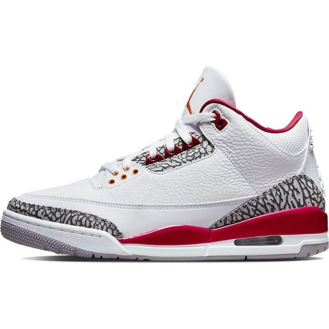 Air Jordan 3 Retro Cardinal Red Heren Sneakers Wit Light-Curry Cement-Grijs CT8532-126 46 white