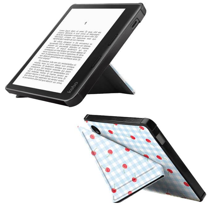 imoshion Design Vouwbare Bookcase voor de Kobo Libra Colour - Cherry Check