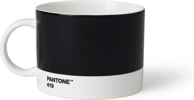 Pantone Theekop - Bone China - Black 419 C