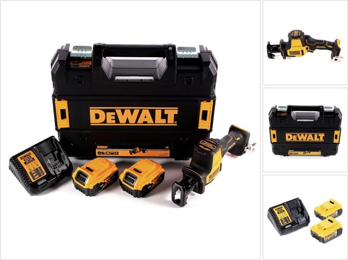 DeWalt DCS 369 P2 accu-reciprozaag 18 V + 2x accu 5,0 Ah + oplader + TSTAK