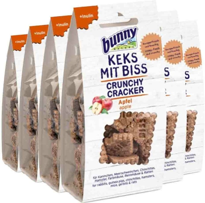 Bunny Nature Crunchy Cracker Appel - 6 x 50 gr - Voordeelverpakking