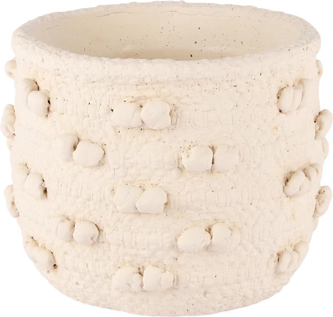 Dekoratief | Bloempot m/bloemen, cement, 16x16x13cm | A250634