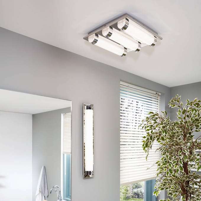 EGLO Tolorico Plafond- en Wandlamp - LED - 57 cm - Chroom