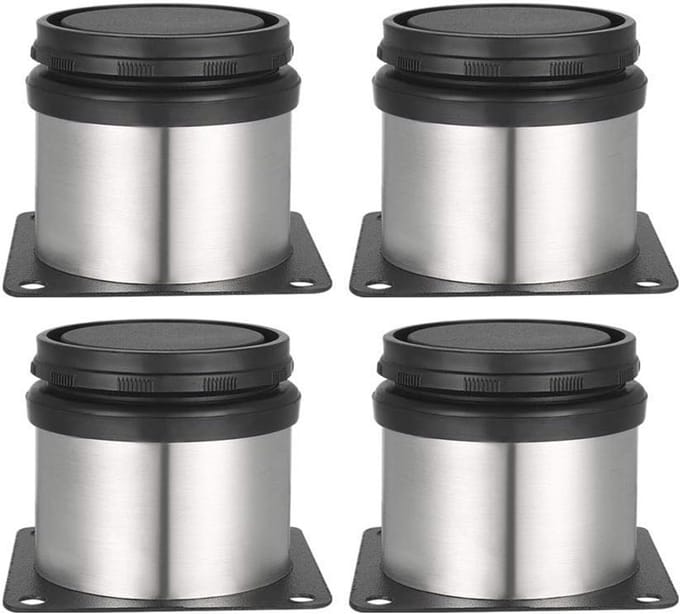 Verstelbare Meubelpoten 50 mm Hoogte - Roestvrij Staal - 8 Stuks