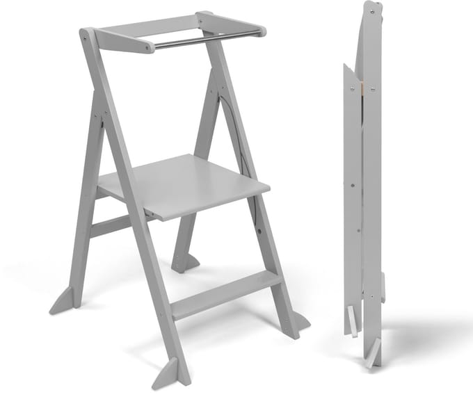 Ette Tete STEP’n’FOLD met extra support– Opvouwbare leertoren - Grijs