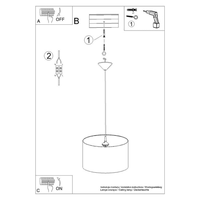 Hanglamp Sollux Lighting Kitty 40