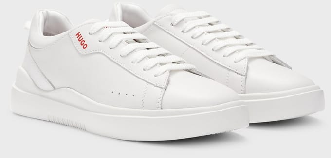 HUGO 50499253_100_39, Vrouw, Volwassene, Modieuze sneakers, Wit, Monochromatisch, Vetersluiting
