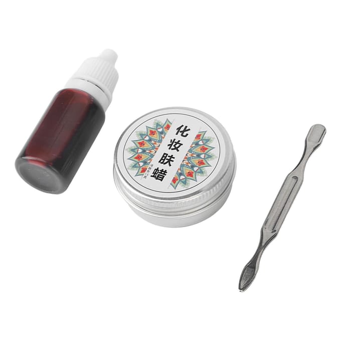 0.53oz Littekenwas 10ml Nepbloed Kunstmatige Wond Modellering Bloed Huidwas met Spatel white