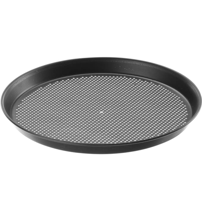 HENDI Geperforeerde pizzapan – Blauw koolstofstaal – Ø270 mm – Ø3 mm gaten