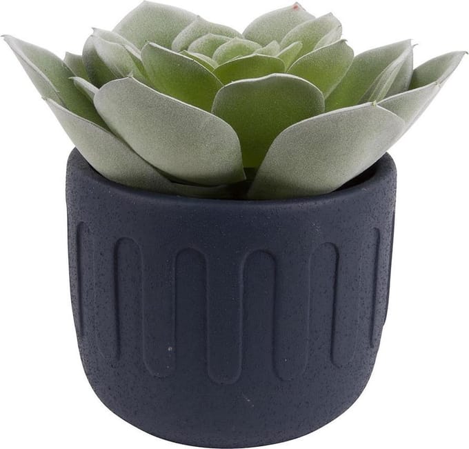 Present Time Bloempot Drips 13 X 11 Cm Beton Blauw