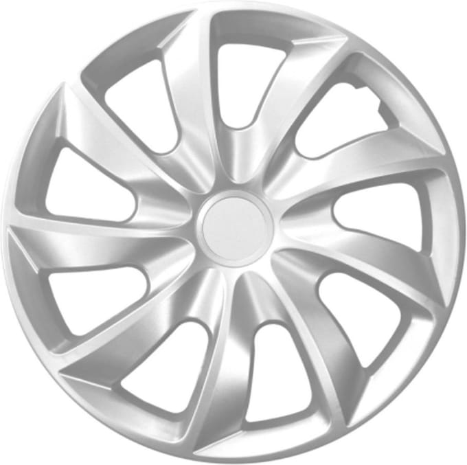 16 "NRM QUAD SILVER / Wieldoppen / zilverkleur - 4 stuks