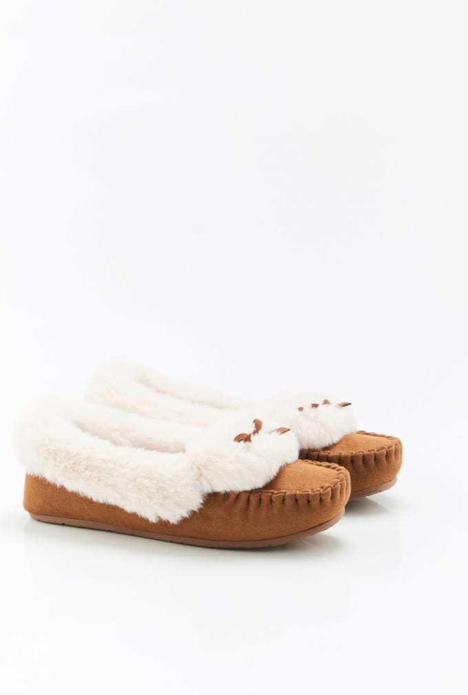 Damart - Imitatiebonten Thermolactyl pantoffels - Dames - Bruin - 41