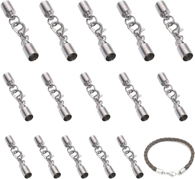 15x Karabijnsluitingen RVS Kettingsluitingen Zilver voor DIY en Accessoires