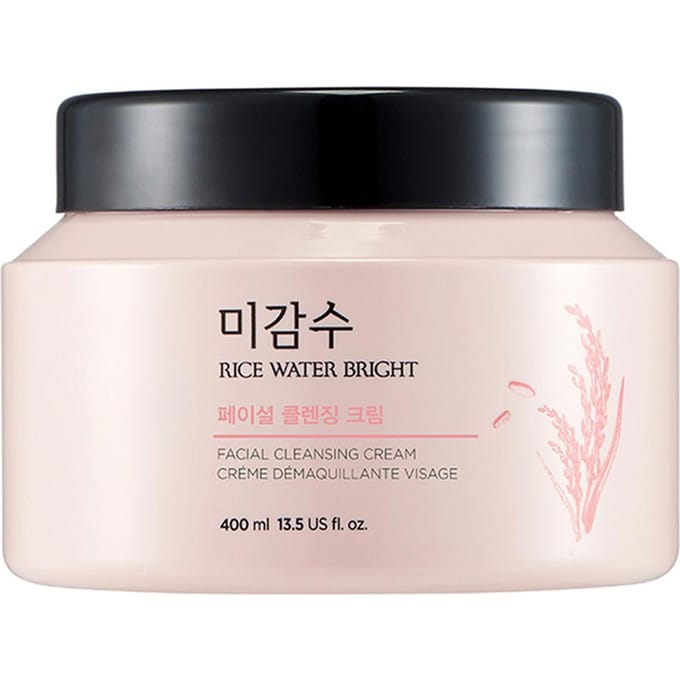 THE FACE SHOP Crème Nettoyante Éclaircissante à l'Eau de Riz 400ml 400ml black