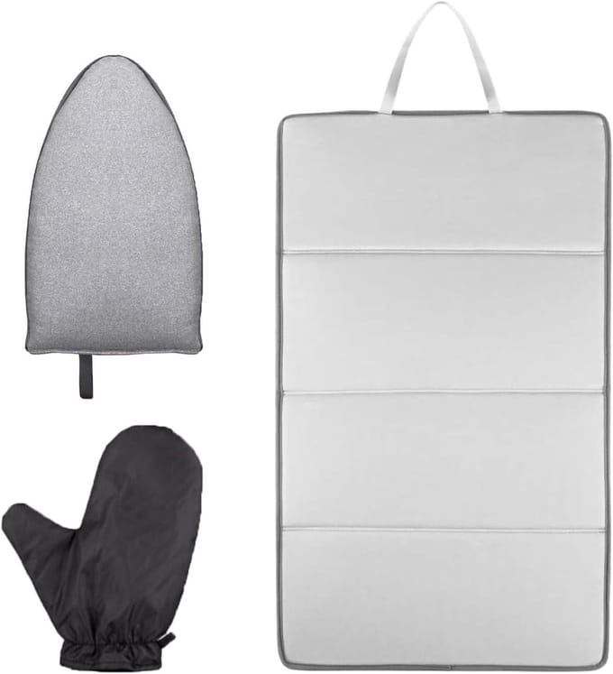 Strijkplank Mat - Laptoptafel - Kreukvrij Strijken - Compact Vouwconcept - 40x19 cm - Grijs
