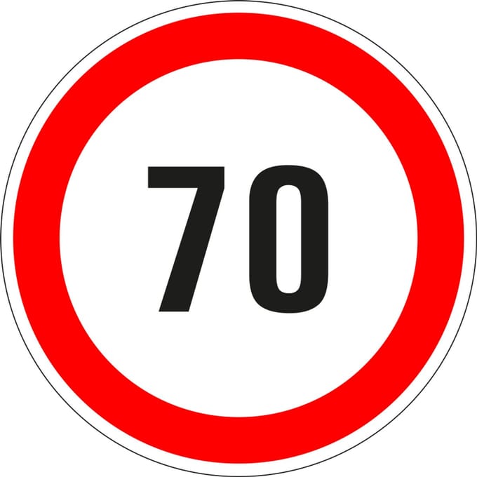 70 bord - kunststof 100 mm
