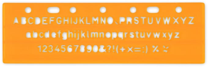 Standardgraph Sjabloon letters en cijfers 5mm - SG-HX87019