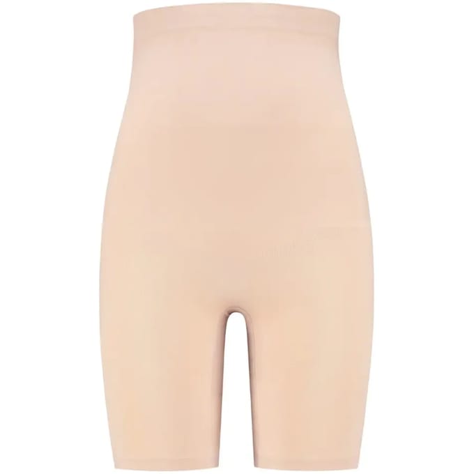 Bye Bra Soft Touch Naadloze Shapewear Shorts met Hoge Taille voor Dames, Buik- en Dijcontrole, Gladmakende Pasvorm met Siliconen Grip, S–XXL (Beige, XXL)