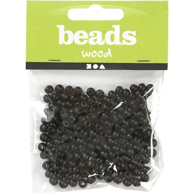 Creativ Company Wooden Beads Black 150pcs.