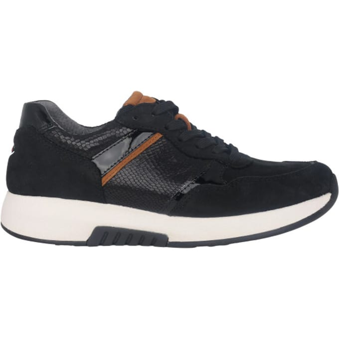 Gabor rollingsoft sensitive 76.948.87 - dames rollende wandelsneaker - Zwart - maat 37 (EU) 4 (UK)