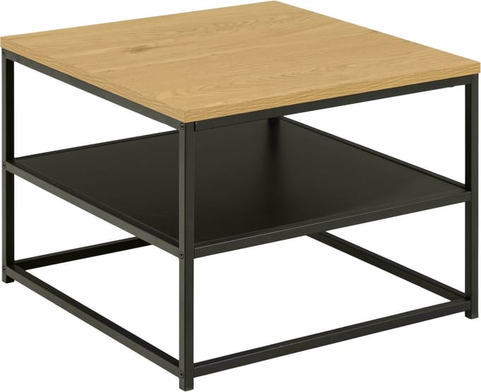 Bendt Salontafel 'Ture' Eiken en metaal, 55 x 55cm