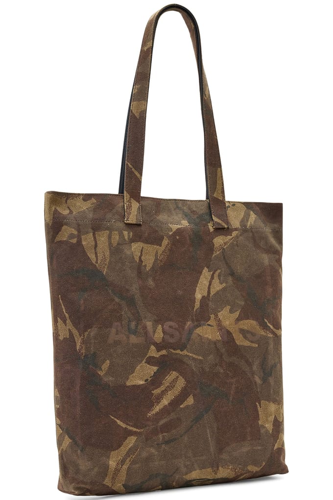 AllSaints Yuto Canvas Tote Camo Green Maat: OS | Tassen Outlet | Heren | Groen