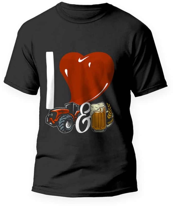 AGRIFANS® I love trekkers & bier - Heren T-shirt - S