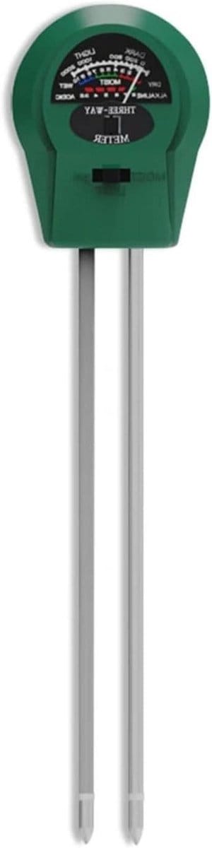 Bodem PH Meter - PH Tester Tuin - Planten Verzorgen - 3-in-1 Bodem Analyse - 255 mm - Zwart