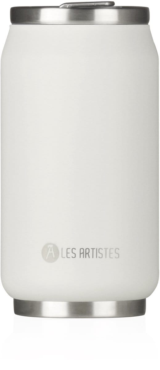 Les Artistes Paris Thermosbeker blik 280ml - met geïntegreerd rietje - White - LP-A1857