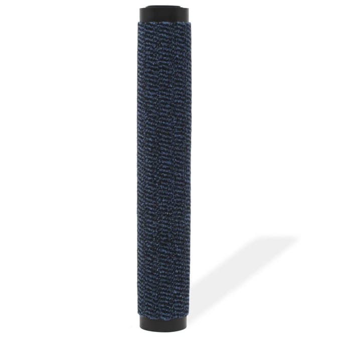 vidaXL - Droogloopmat - rechthoekig - getuft - 80x120 - cm - blauw