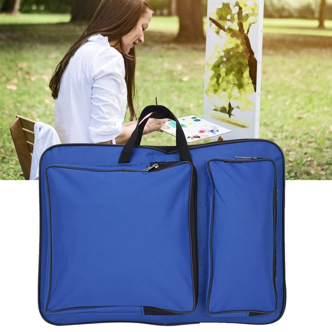 8K Multifunctionele Kunsttas A3 Reisschets-tas Waterdicht Tekenbord Draaggereedschap blue