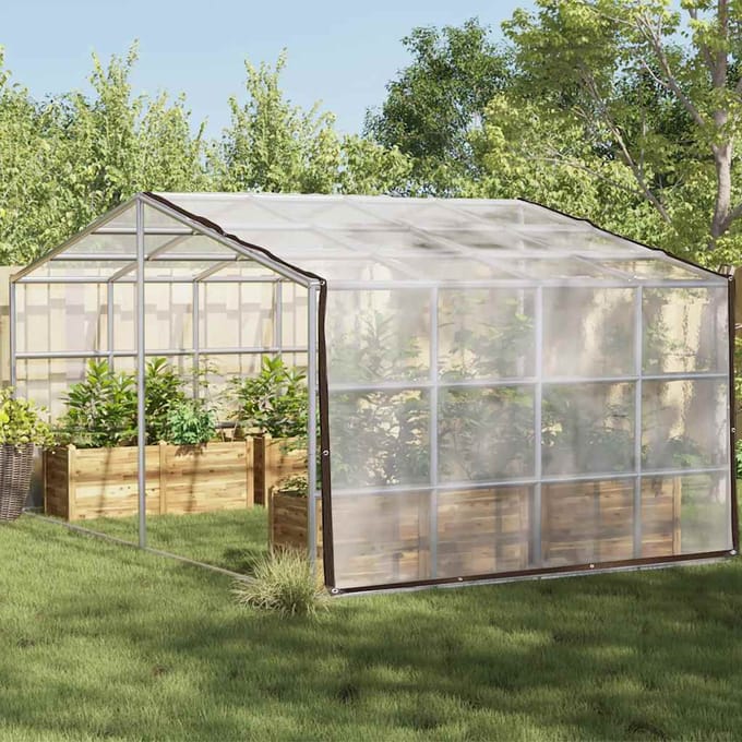 vidaXL - Plantenafdekking - met - zeilringen - 3x8 - m - polyethyleen