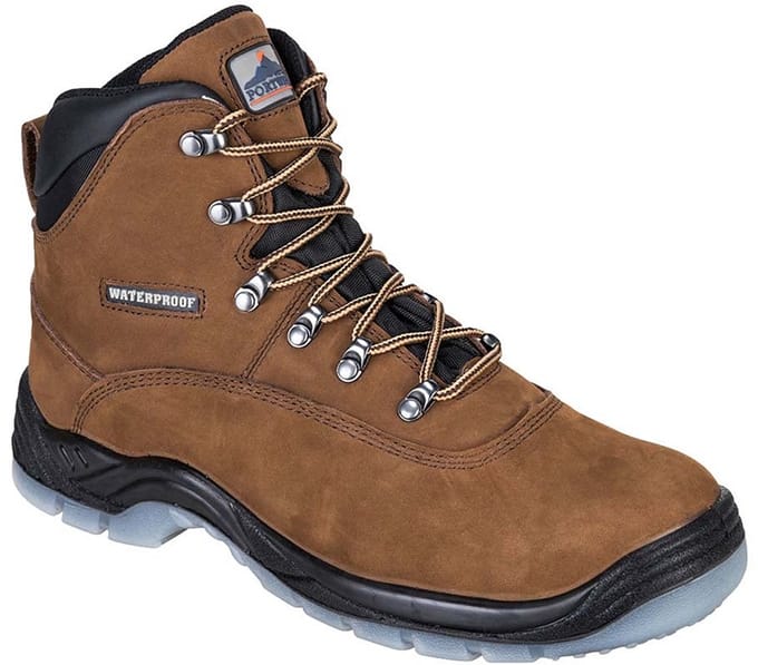 Waterdichte S3 Veiligheidsschoenen Hoog Model Bruin Maat 42 Werkschoenen