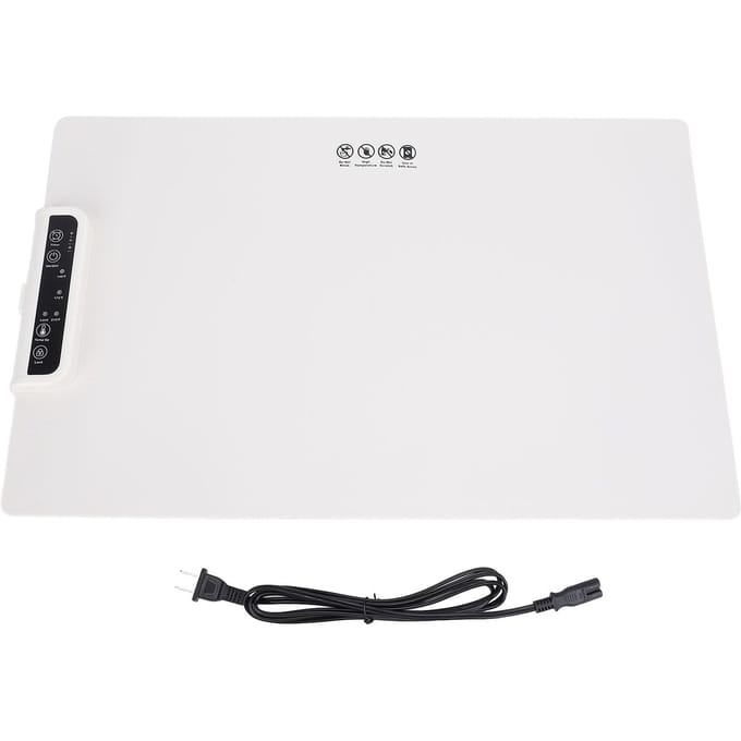 Elektrische Warmhoudplaat 10s Snelle Verwarming 3 Temperatuurinstellingen 3 Timer Digitale Display Opvouwbare Rol white
