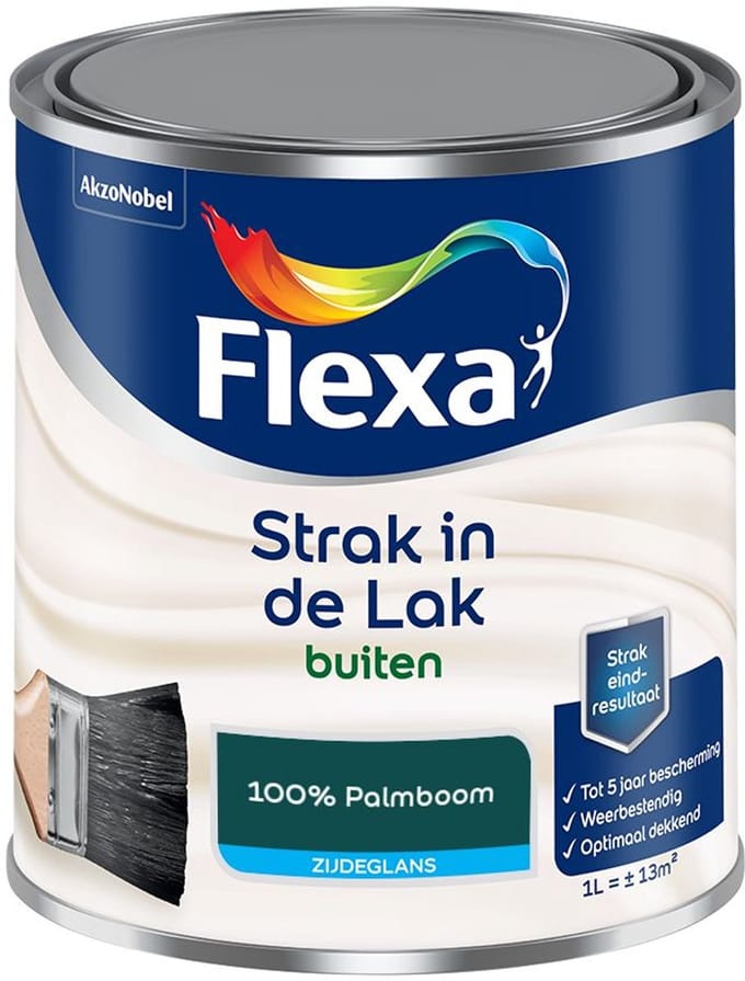 Flexa - Strak In De Lak Buitenlak Zijdeglans - 100% Palmboom - Mengverf - 1 L