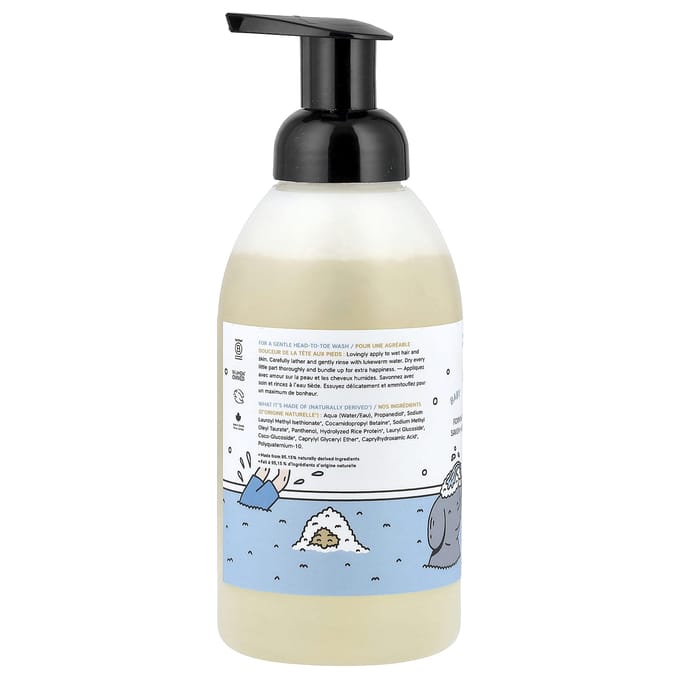 Baby, Schuimende Milde Was + Shampoo, Geurvrij, 550 Ml (18,6 Fl Oz) beige
