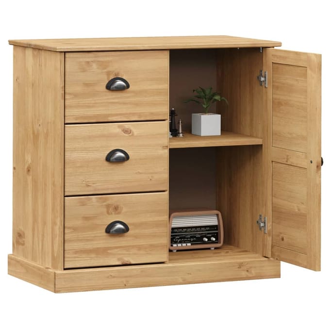 vidaXL - Dressoir - met - lades - VIGO - 78x40x75 - cm - massief - grenenhout