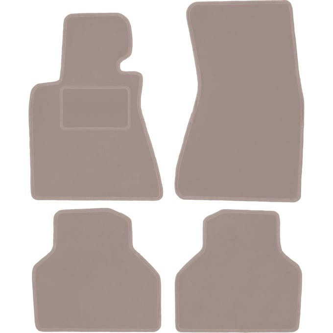 Beige velours vloermatten voor: BMW 7 E65 sedan (2001-2008)