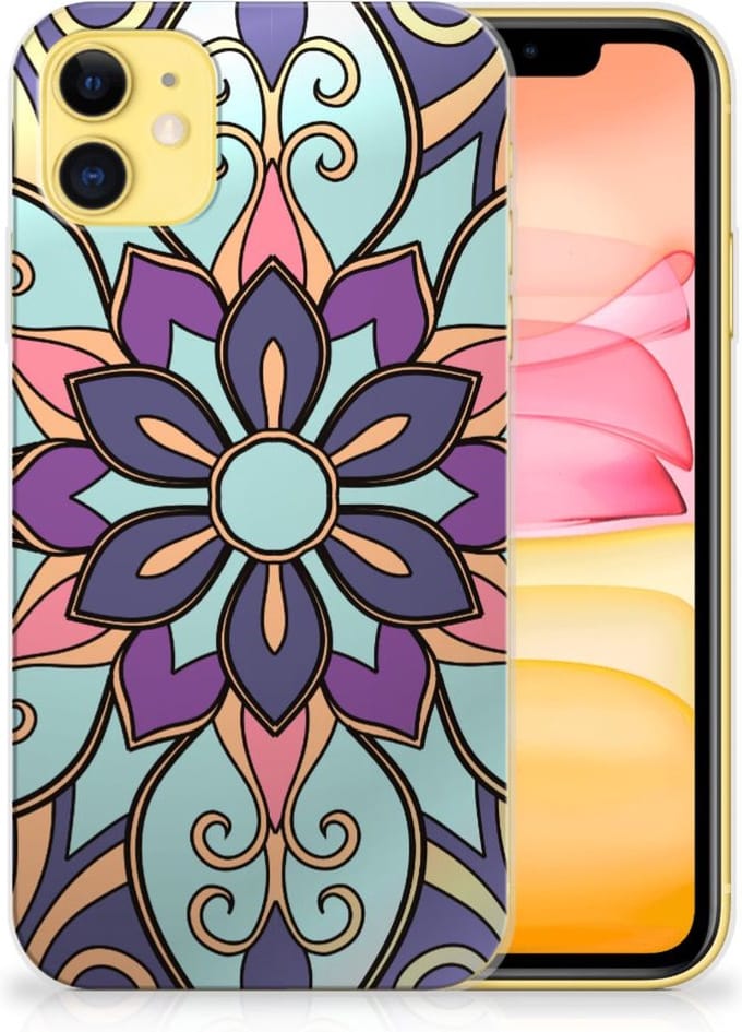 Apple iPhone 11 TPU Case Purple Flower