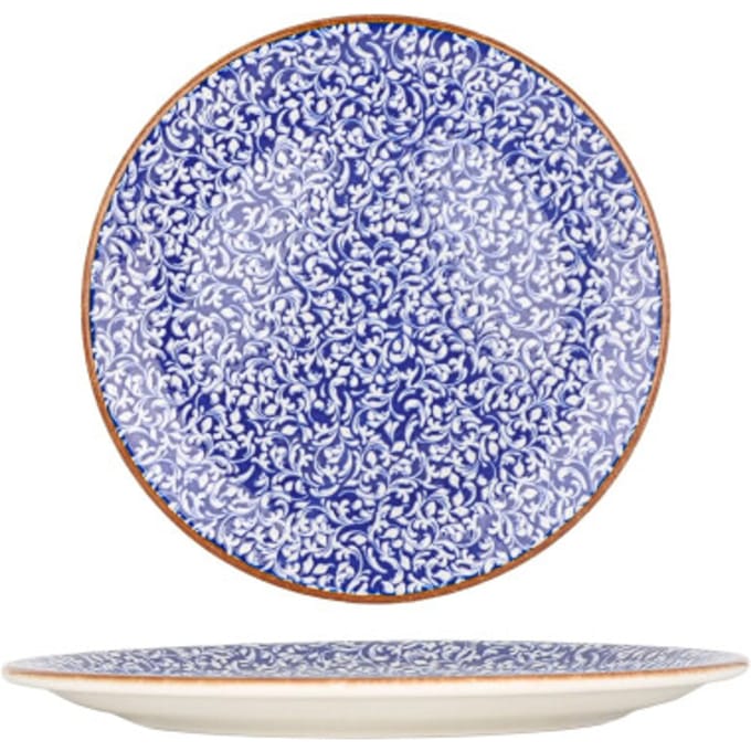 By Bone Dinerbord - Edera Cobalt - Porselein - 27 cm - set van 6
