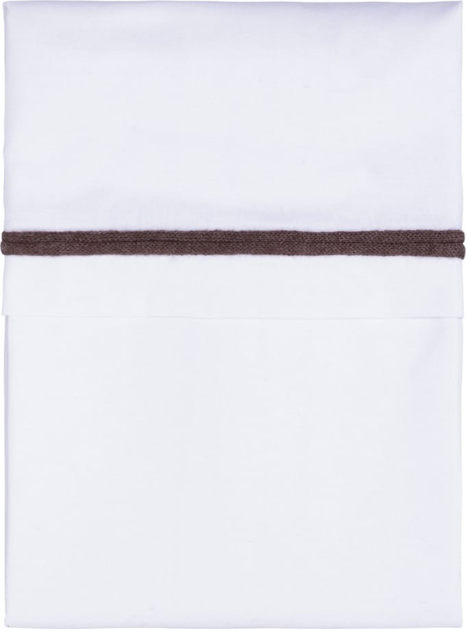 Baby's Only Wieglaken gebreide bies - Cacao/Wit - 80x100 cm - 100% egyptisch katoen