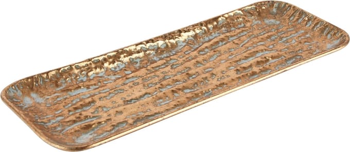 Dekoratief | Dienblad rechthoek, brons, metaal, 41x3x14cm | A245475
