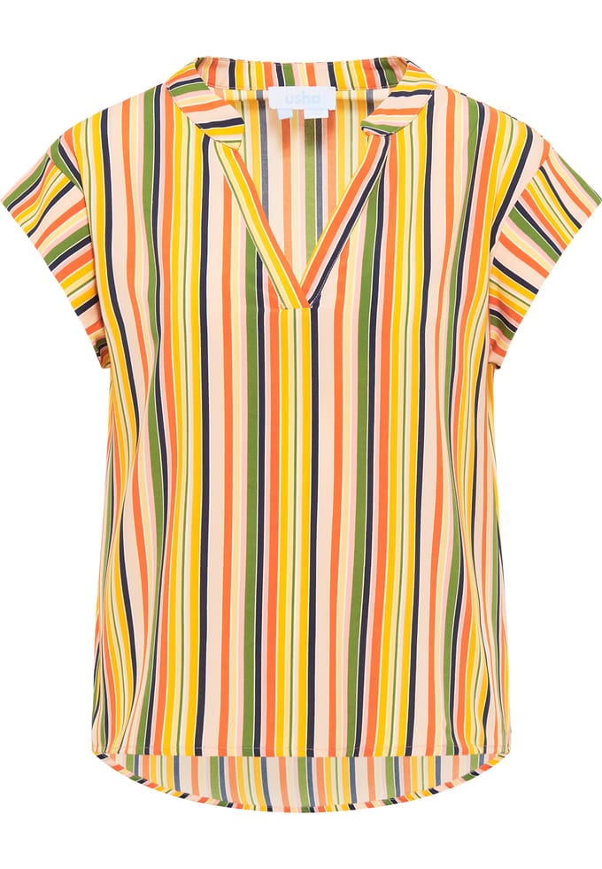 usha Blouse top qisha Dames Abrikoos veelkleurig