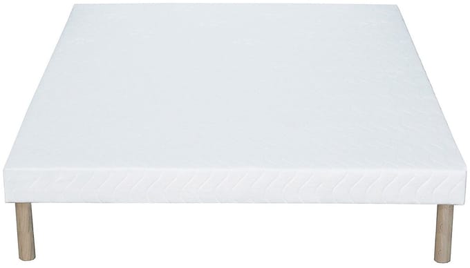 Vente-unique Decoratieve gewatteerde bedbodem 140 x 190 cm 9 latten - Wit - ASTHENIS van YSMÉE