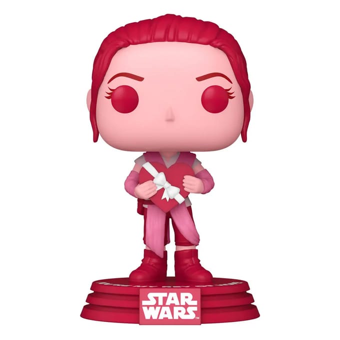 Funko Star Wars Verzamelfiguur Valentines POP! Star Wars Rey 9 cm Roze