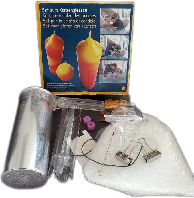 Kaarsen Gieten | compleet | Start set | met siliconen dop en pitklem