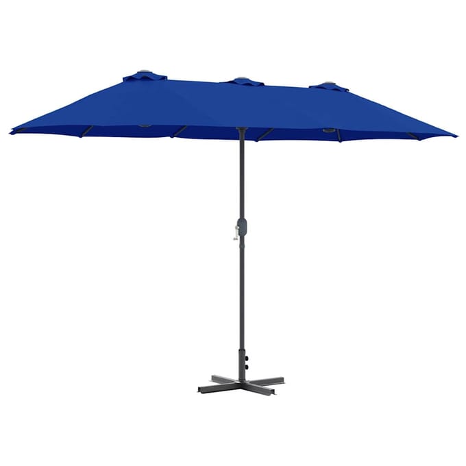 vidaXL - Tuinparasol - 370 - x - 197 - x - 239 - cm - Polyester - en - Aluminium