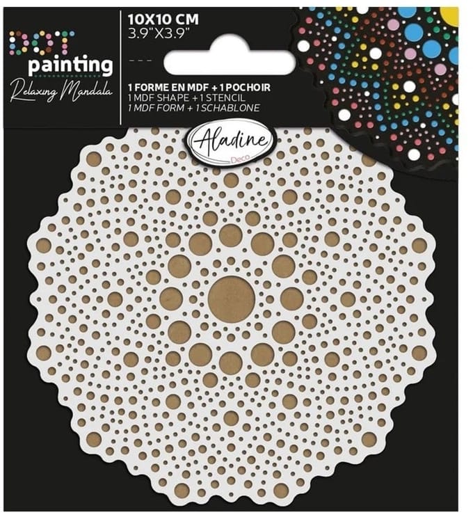 Aladine schilderen Mandala stipkunst set 10 cm creatief speelgoed.