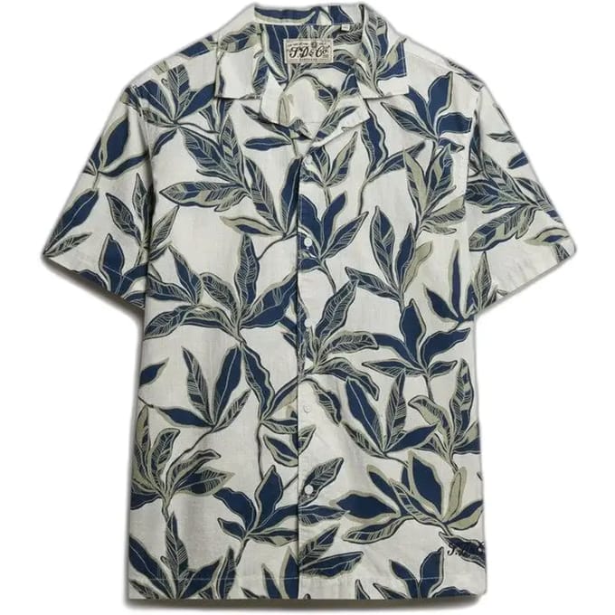 Superdry Cabana Poolside Overhemd Relaxed Pasvorm White Grootte: M